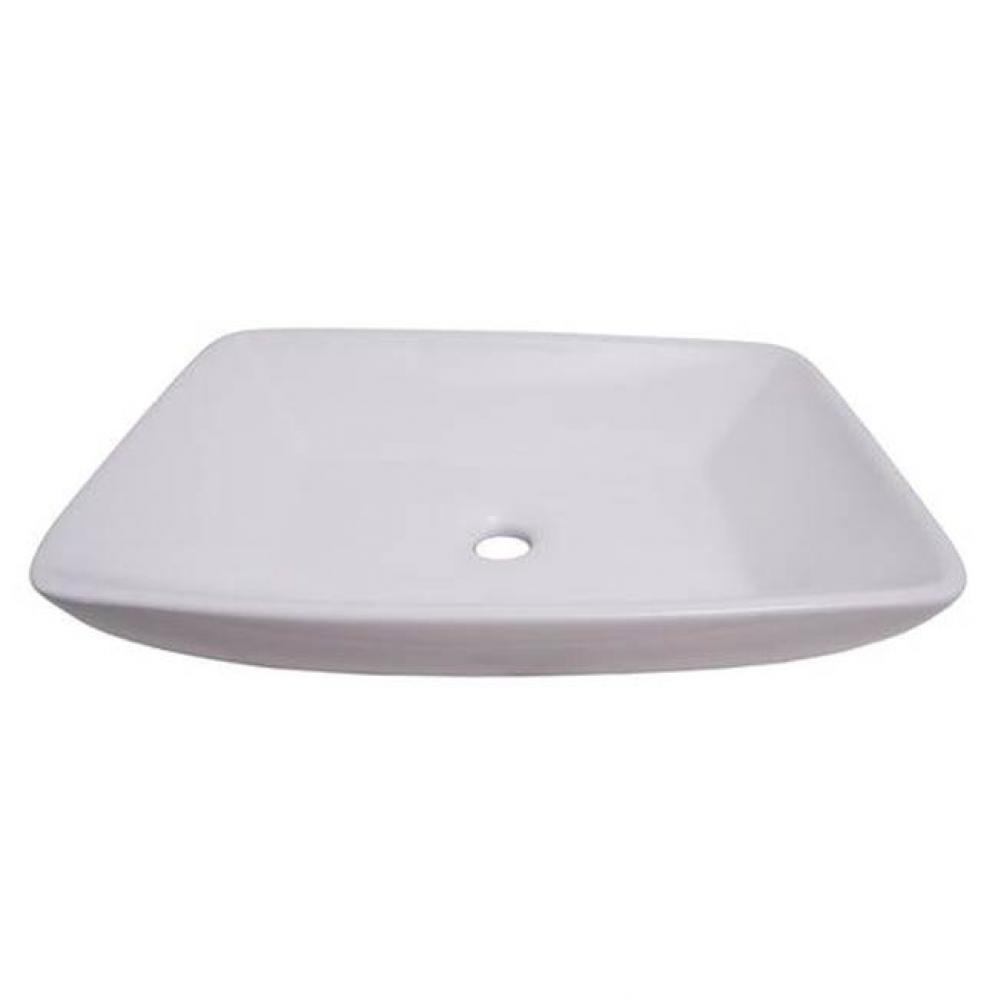 Carlos 23'' Rectangular AboveCounter Basin, White