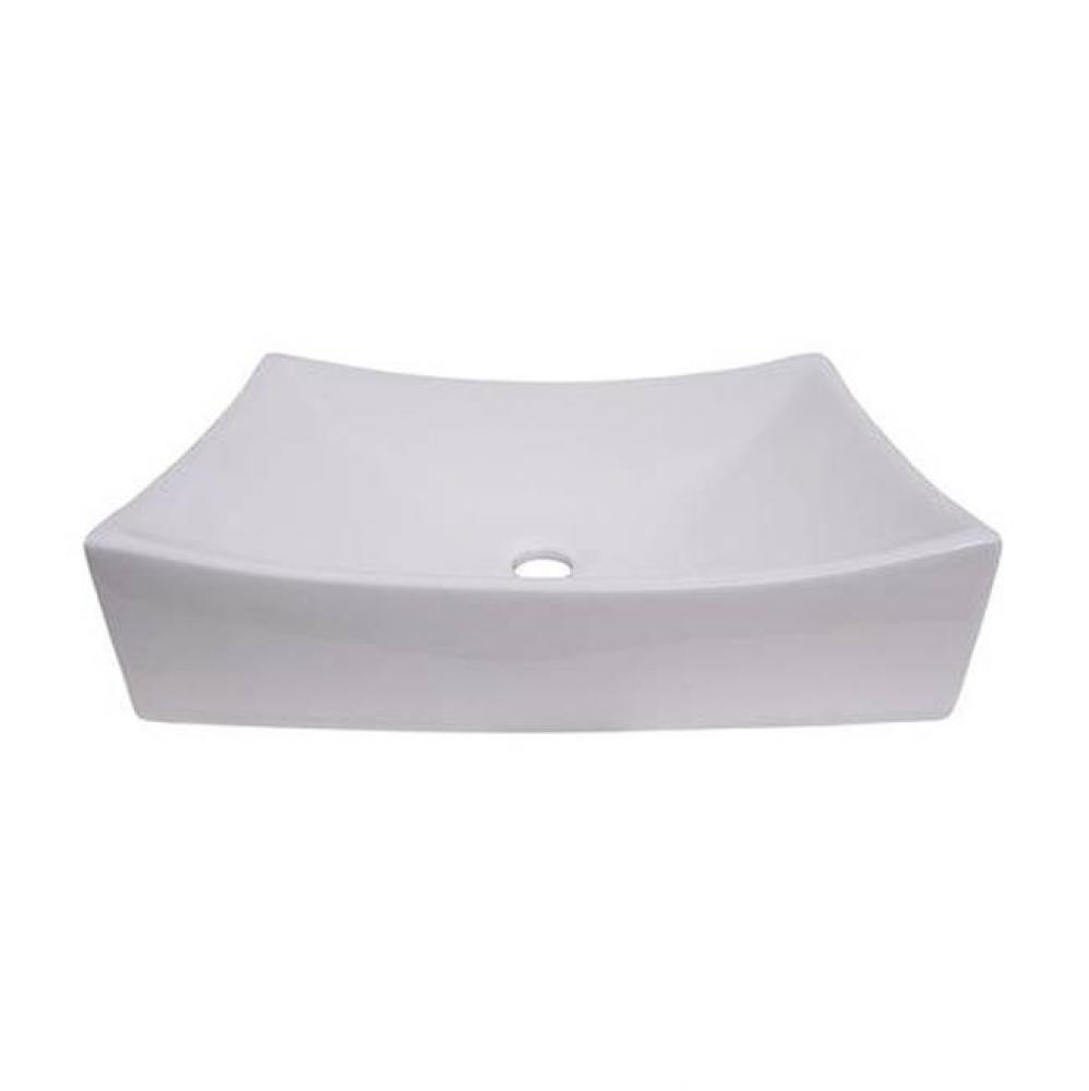 Styx 510 Rectangular AboveCounter Basin, White