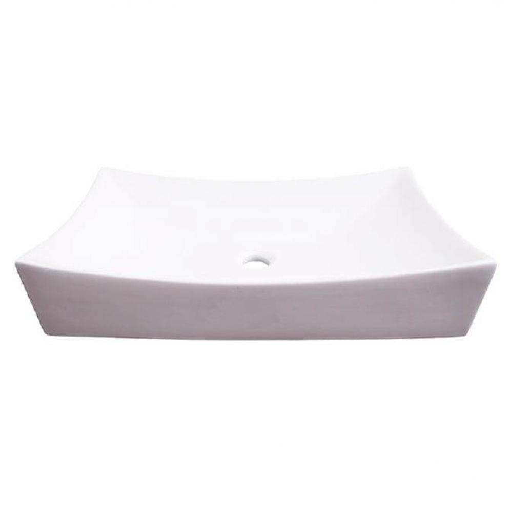 Porter Above Counter Basin,26'', Rect, No Faucet Holes,WH