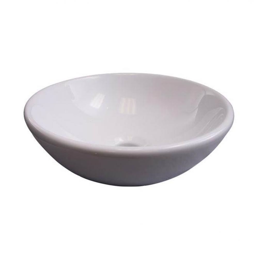 Essie Above Counter Basin11-1/4'' Oval,No Faucet Hole,WH