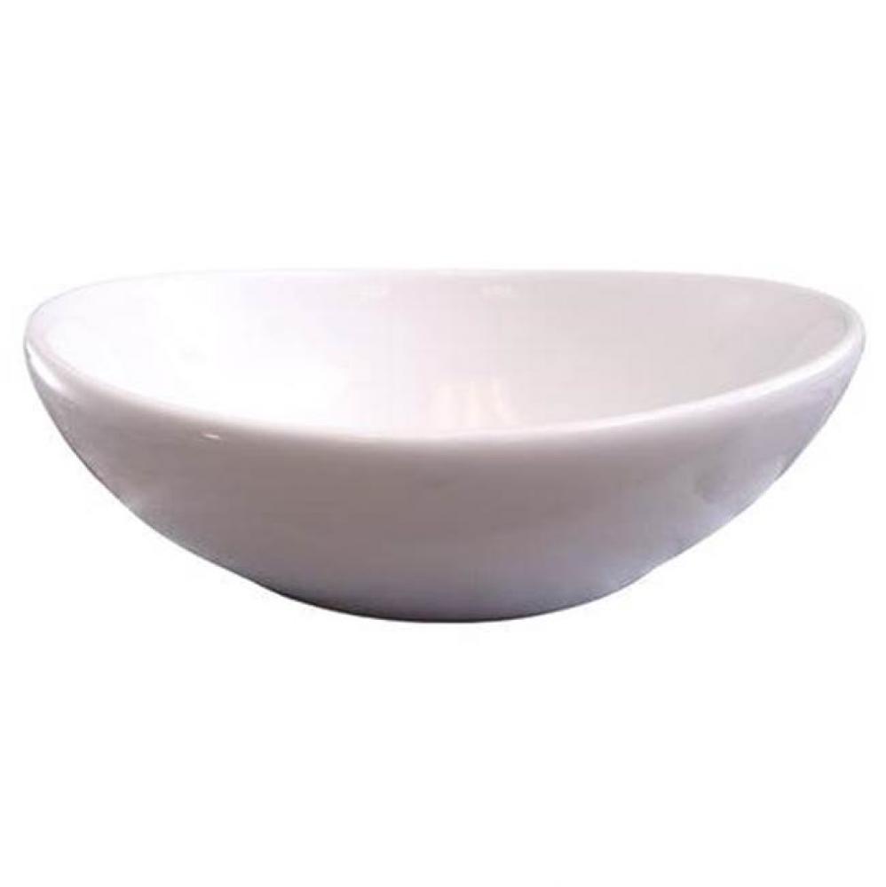 Trina Above Counter Basin15-3/8'', No Faucet Holes,White