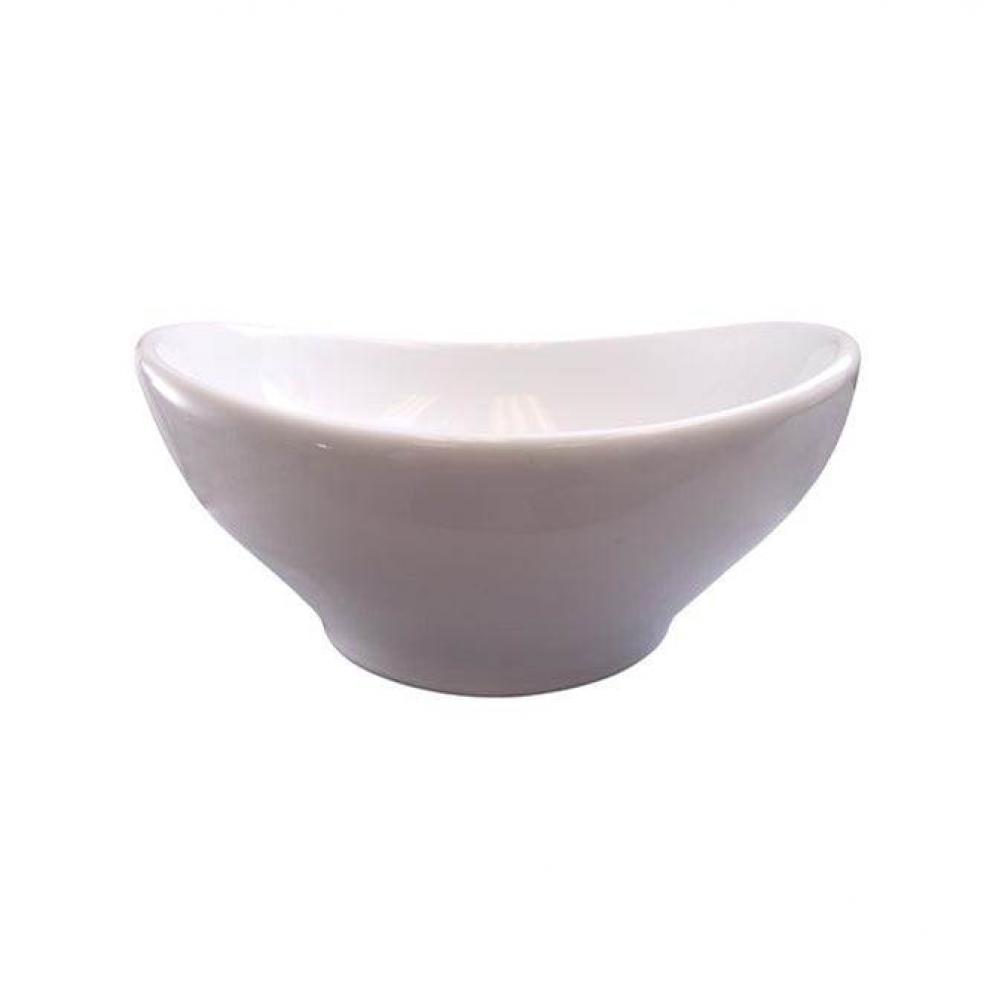 Fairfield Above Counter Basin12'' Oval, No Faucet Hole,White