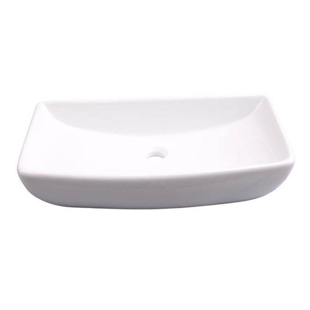 Palmyra Above Counter Basin23-5/8'', Rect, No Fct Hole, WH
