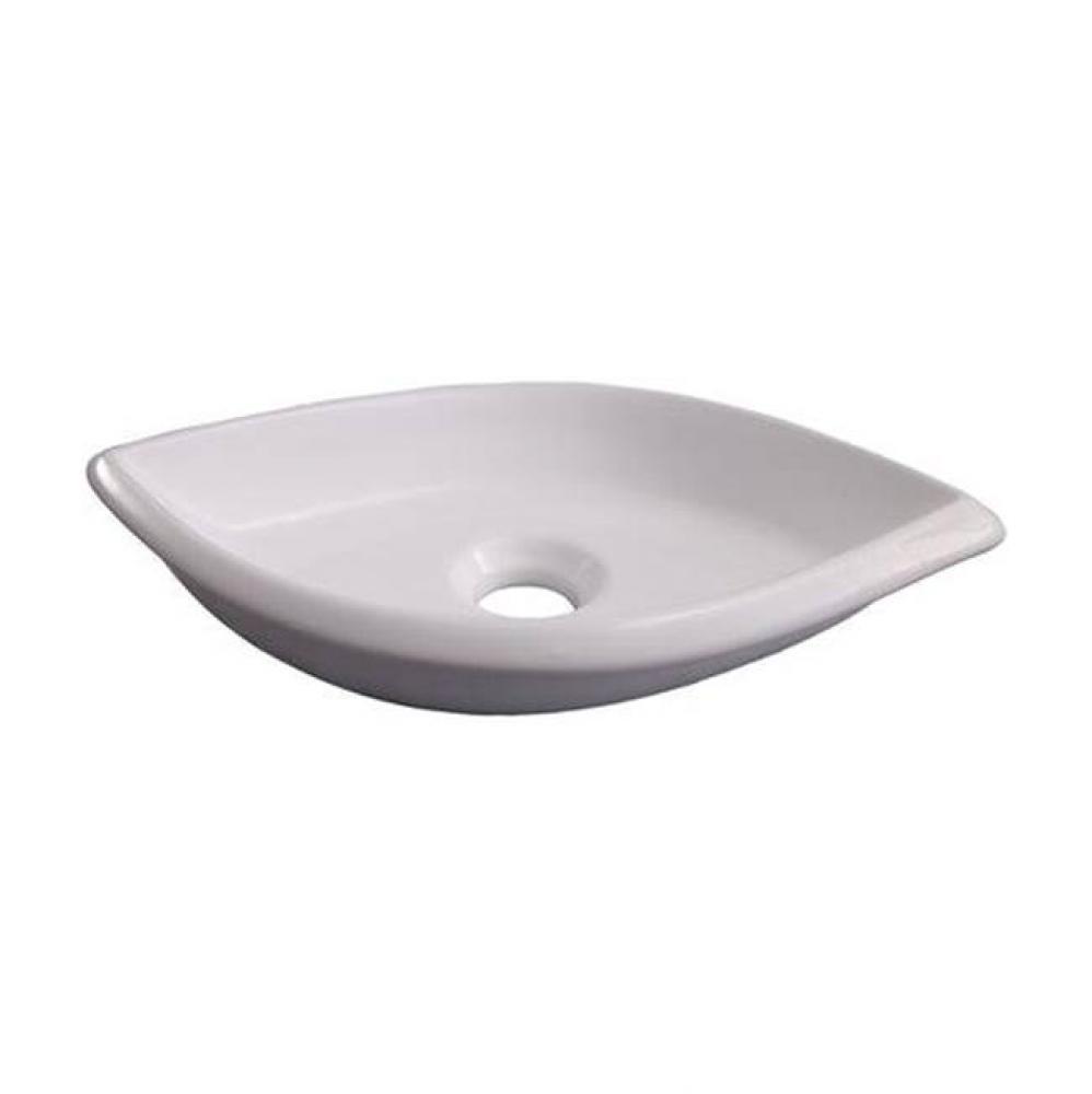 Kai Above Counter Basin 16'',No Faucet Holes, WH