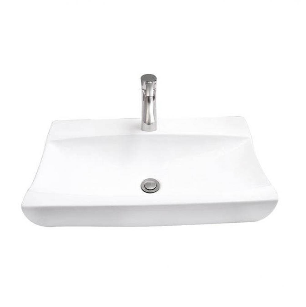Ramsey Above Counter Basin25'', Rect, 1 Faucet Hole,WH