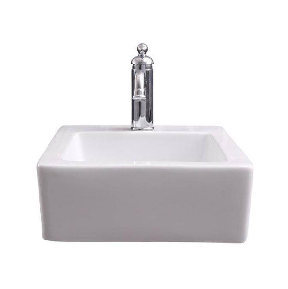 Grabil Rect Wall Hung,15'' X 18'', 1 Faucet Hole, WH
