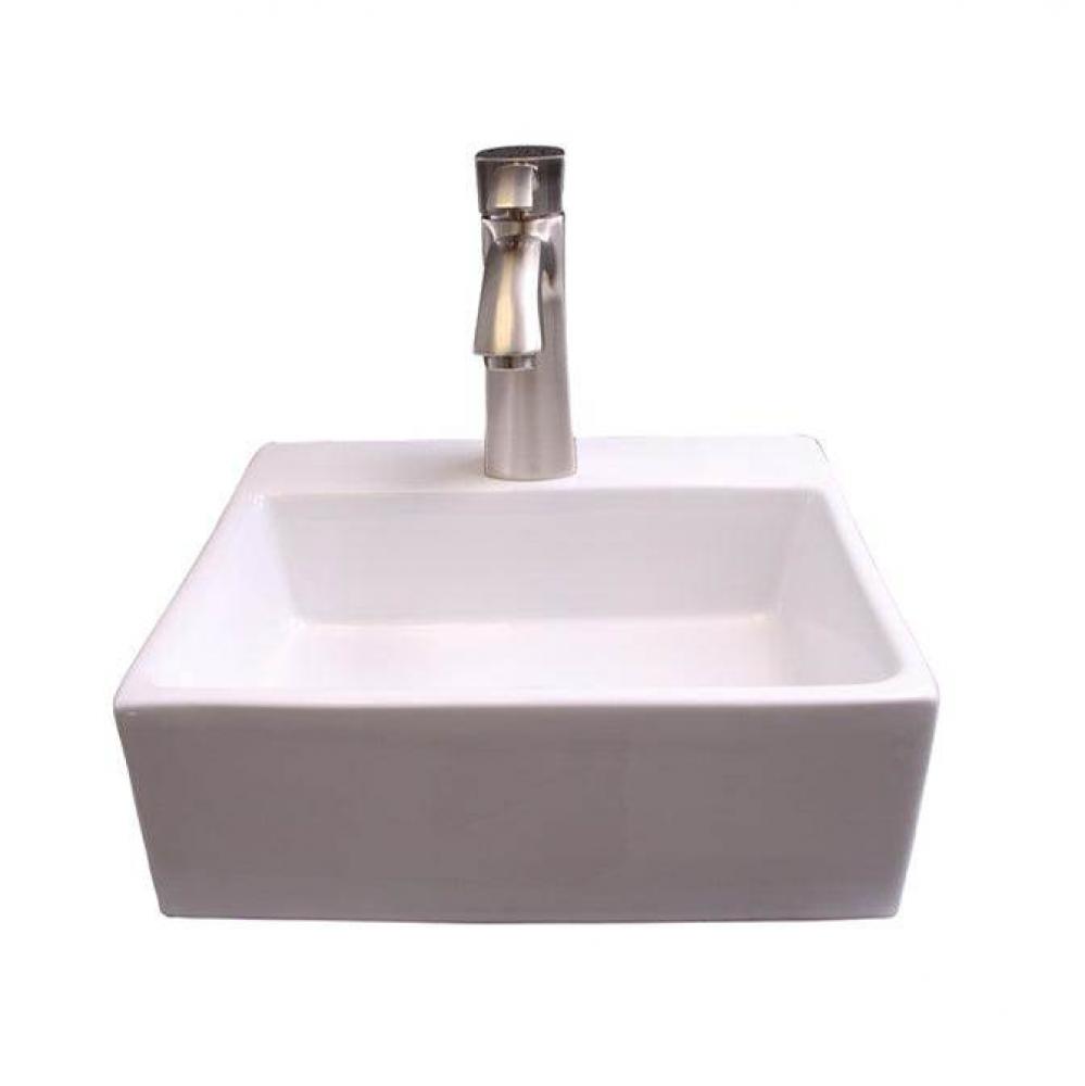 Morris Rect 13'' Wall Hung1 Faucet hole, White