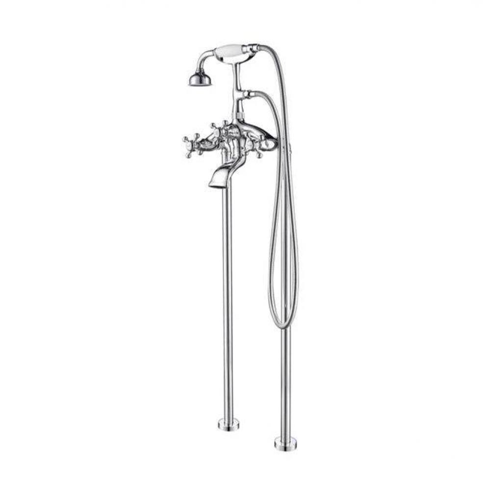 Freestanding Tub Faucet W/HandShower, 8'' Curved Body,CP