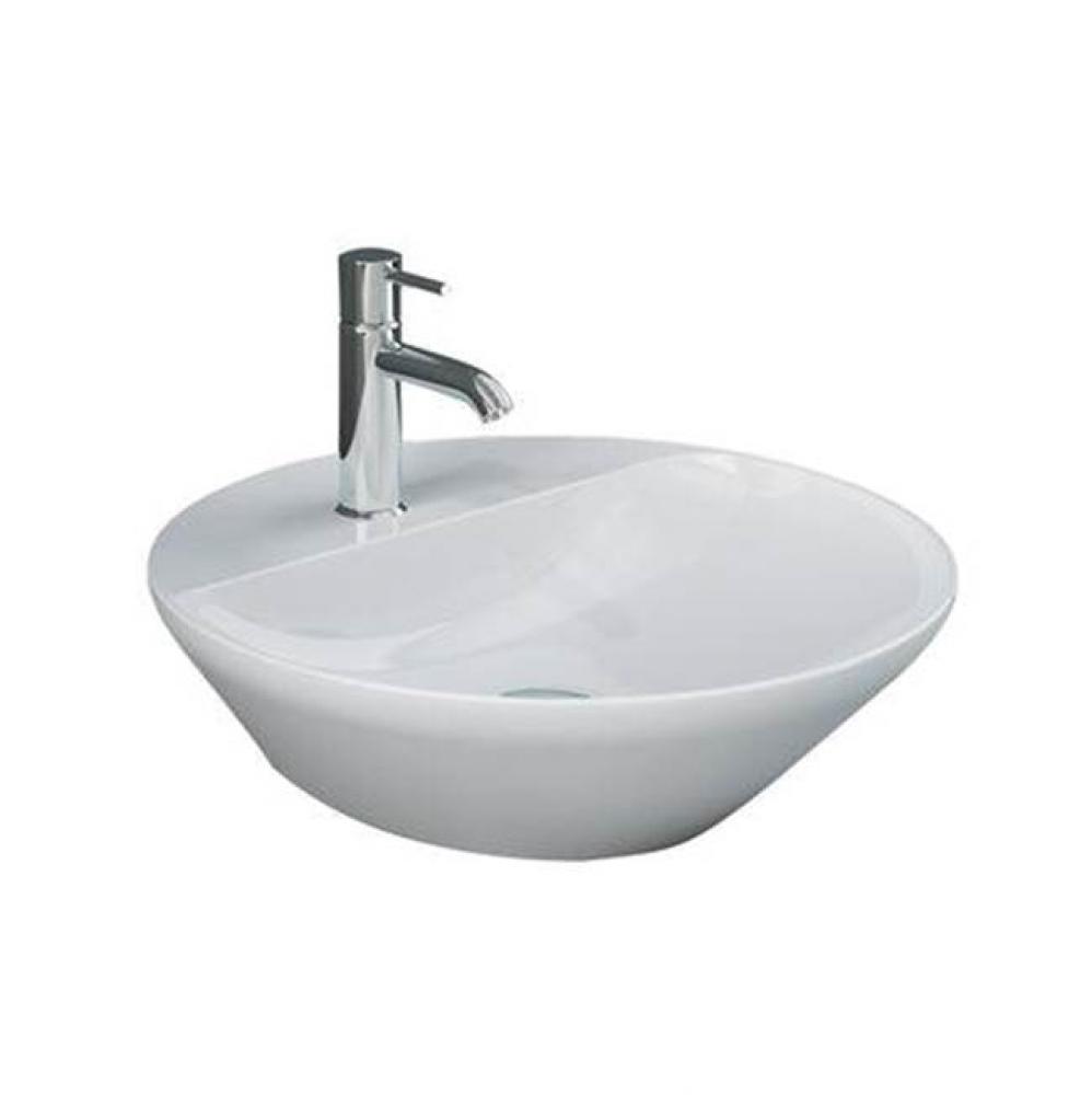 Variant 16-1/2''x16-1/2'' RoundCounterTop Basin,1-Tap hole,WH