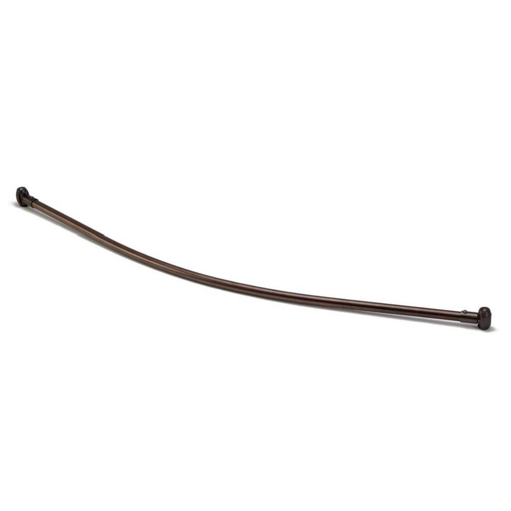 Curved 48'' Shower Rod w/FlangeWhite