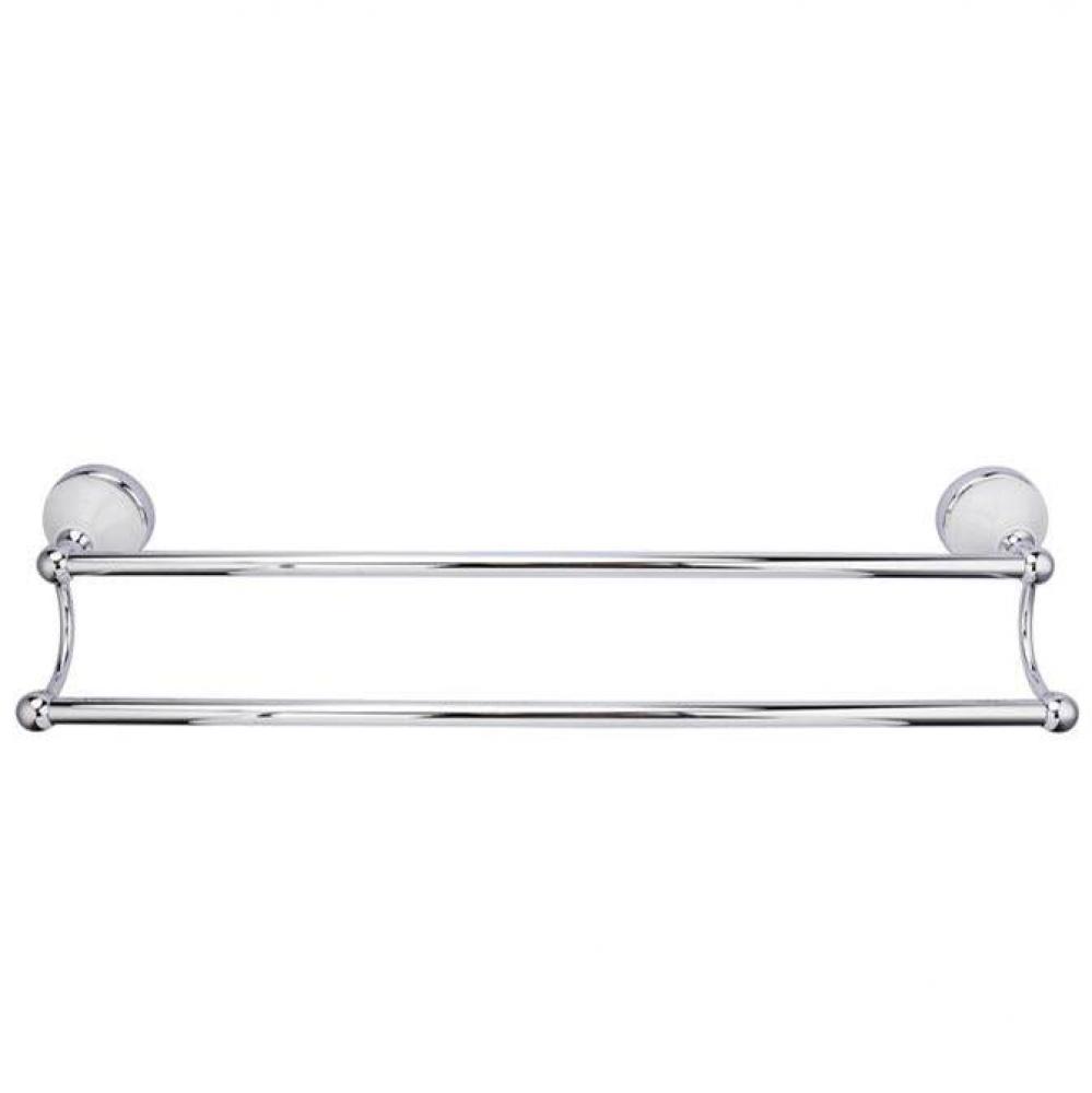 Anja Double Towel Bar, 24'',Polished Chrome