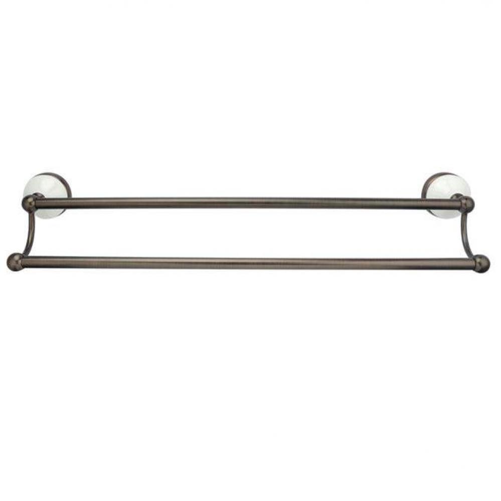 Anja Double Towel Bar, 24'', Oil Rubbed Bronze