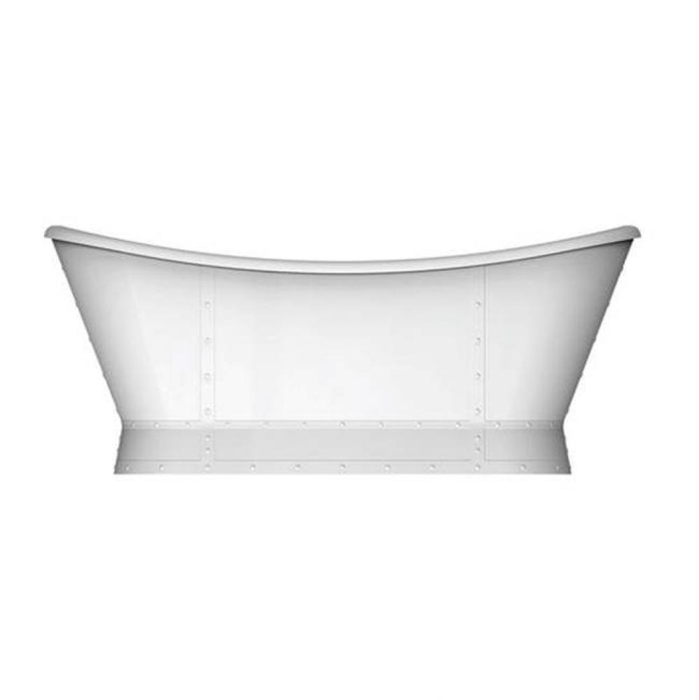 Milan 66'' Freestanding tub,DblSlipper WH,Drain and OF CP
