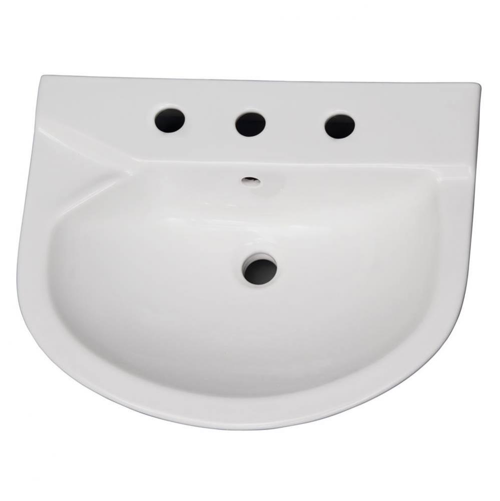Anabel 630 Ped Lav Basin8'' Widespread, White