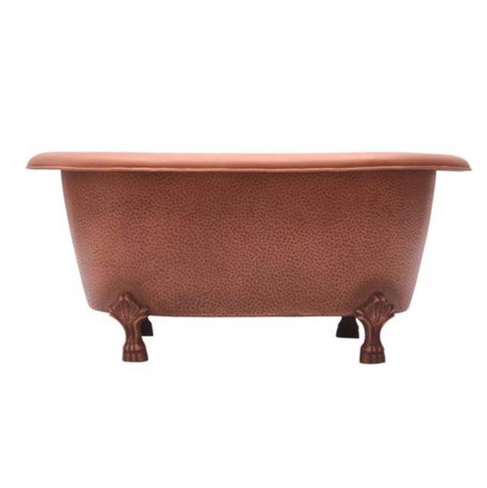 Picasso Dbl Roll Copper, ClawFeet, 32'', No Faucet Holes
