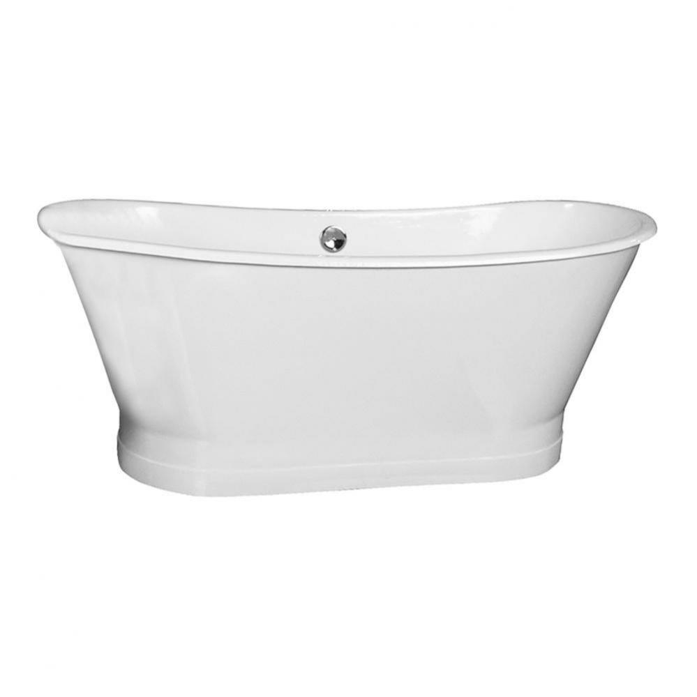 Wakely Cast Iron Tub w/Base32'' Wide, w/o Holes,OF,WH