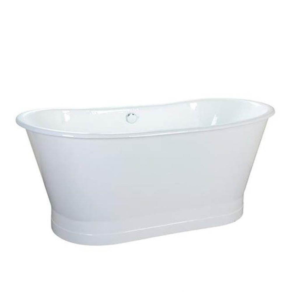 Wakely Cast Iron Tub w/Base32'' Wide, w/o Holes,OF,WH