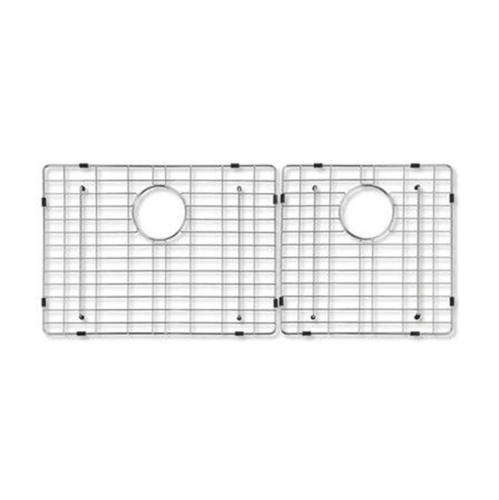 Crowley 36'' Stainless Steel, 60/40 Dbl Bowl Wire Grid