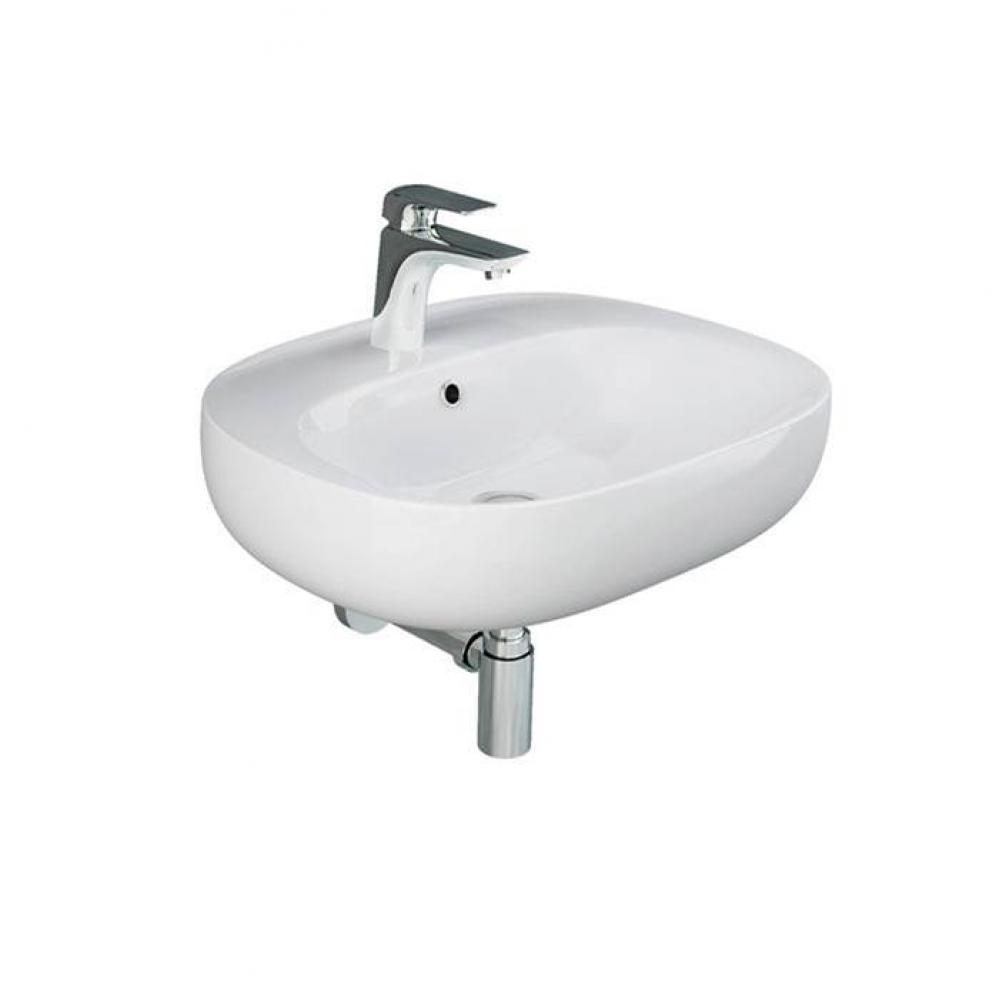 Illusion 550 Wall-Hung Basin With 4'' Centerset