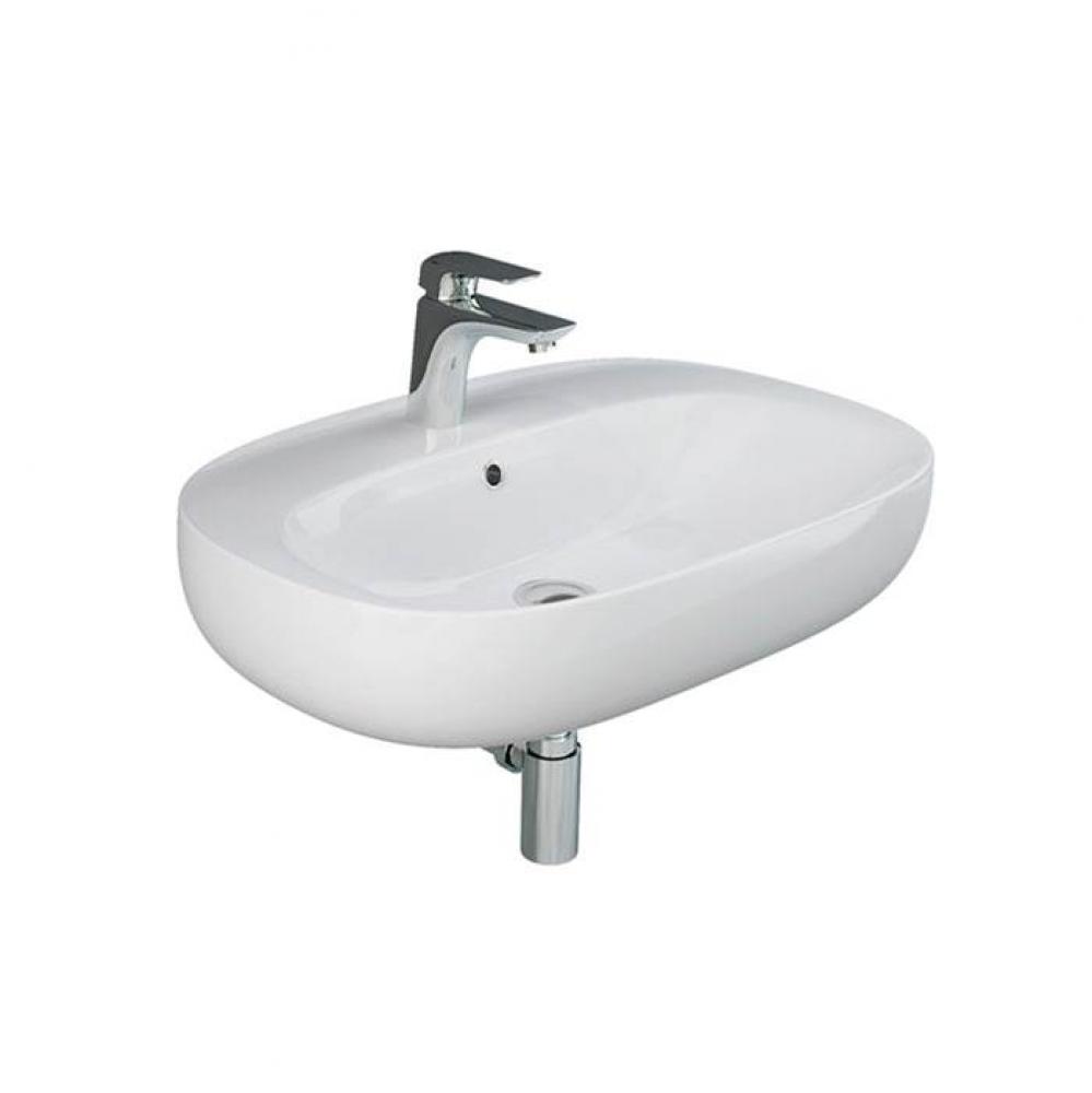 Illusion 650 Wall-Hung Basin With 4'' Centerset