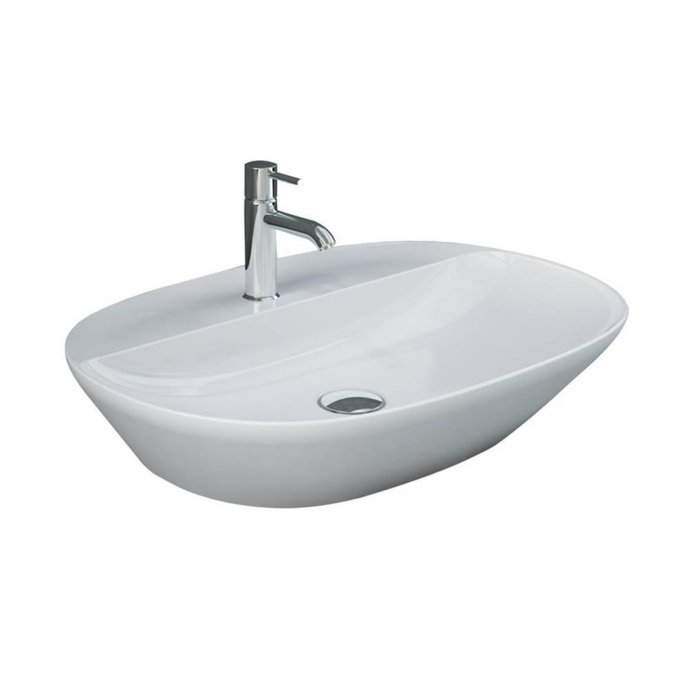 Variant 23-5/8''x16-1/2'' OvalCounterTop Basin,1-Tap Hole,WH
