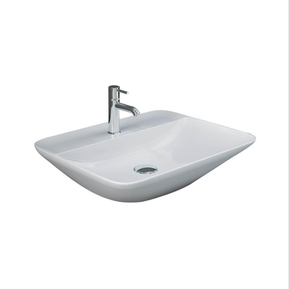 Variant 21-5/8''x16-1/2'' Rect.CounterTop Basin,1-Tap Hole,WH