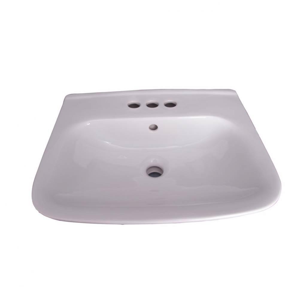 Eden 450 Ped Lav Basin Only4'' Center Set, White