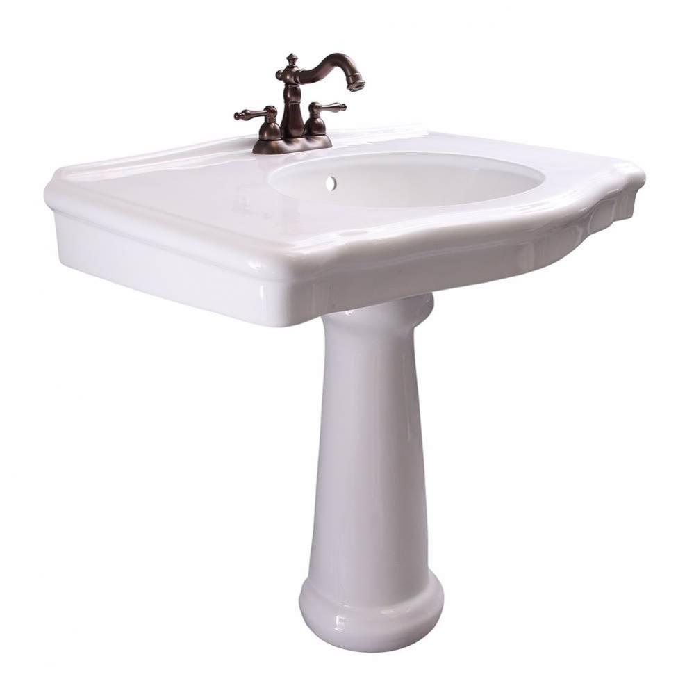 Anders Basin Only w/ 4'' CCHole,W/ Overflow,White