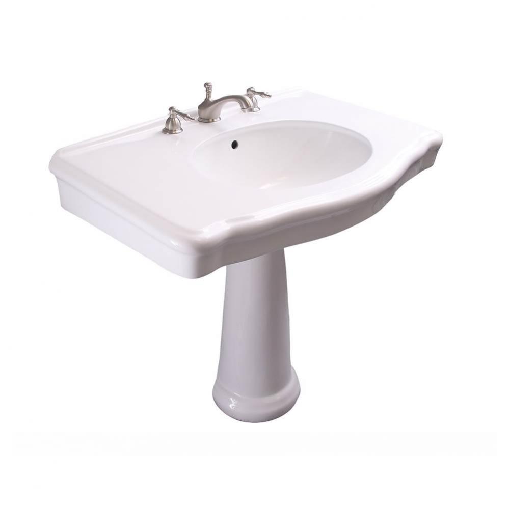 Anders Basin Only w/ 8'' WSHole,W/ Overflow,White