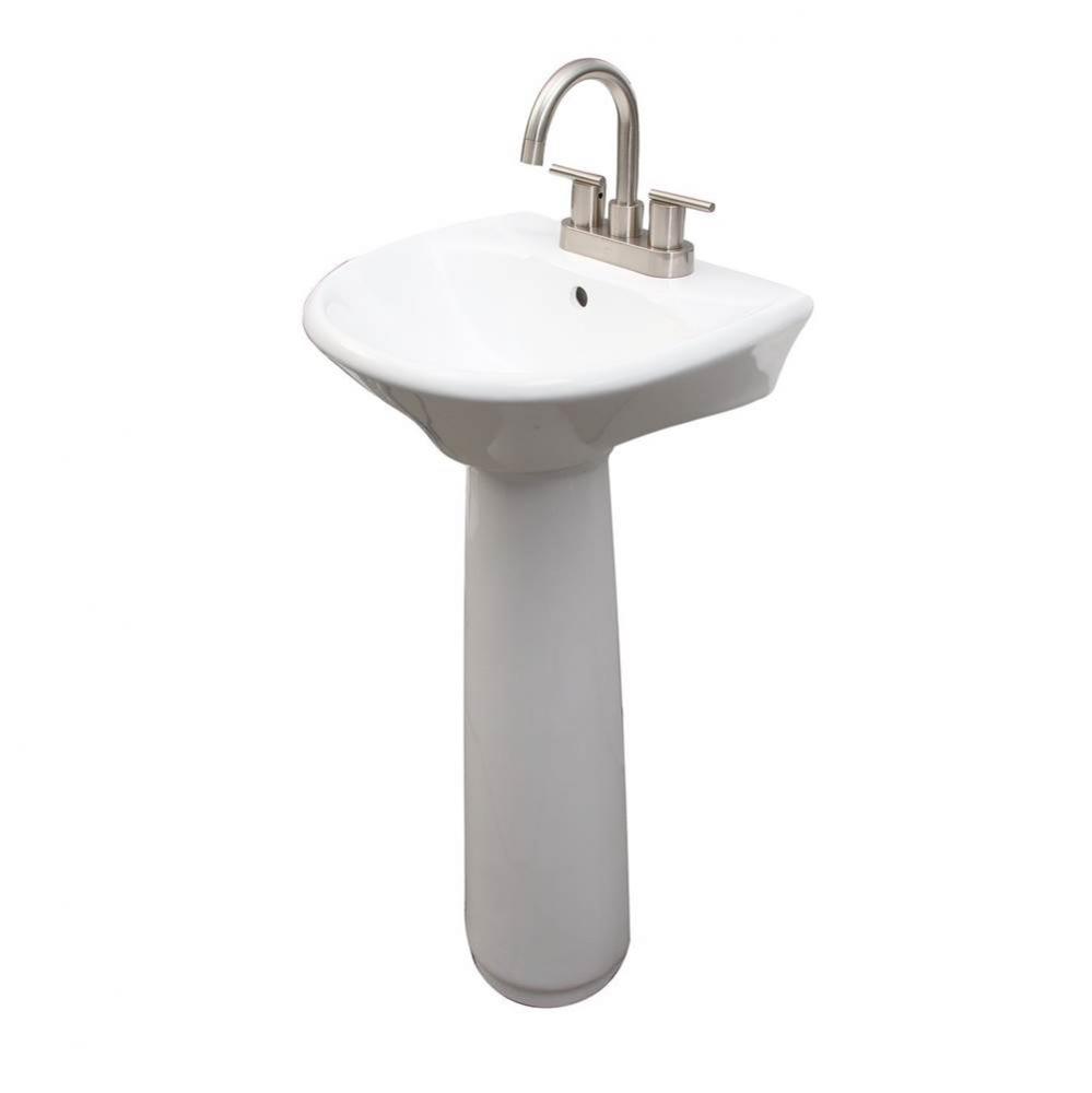 Gair Basin Only w/ 4'' CCHole,W/ Overflow, White