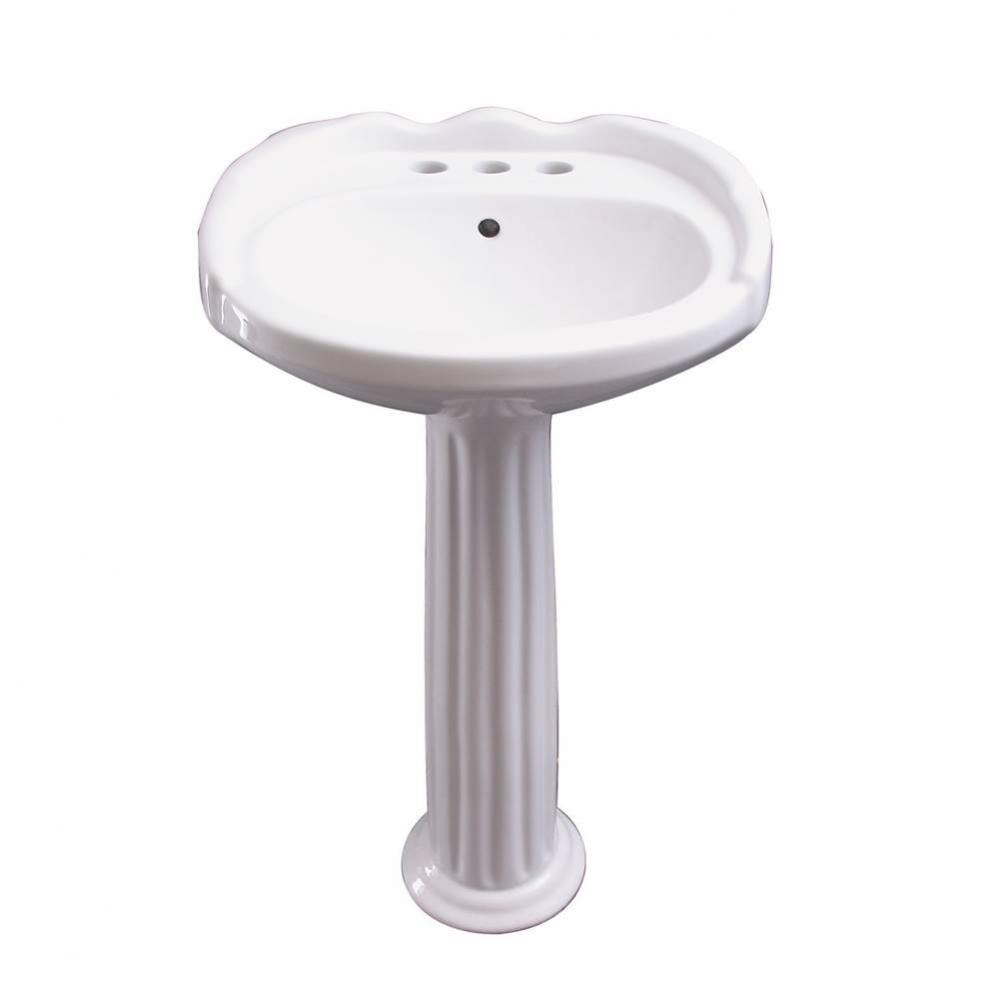 Silvi 20'' Basin Only with6'' Centerset,W/ Overflow,WH