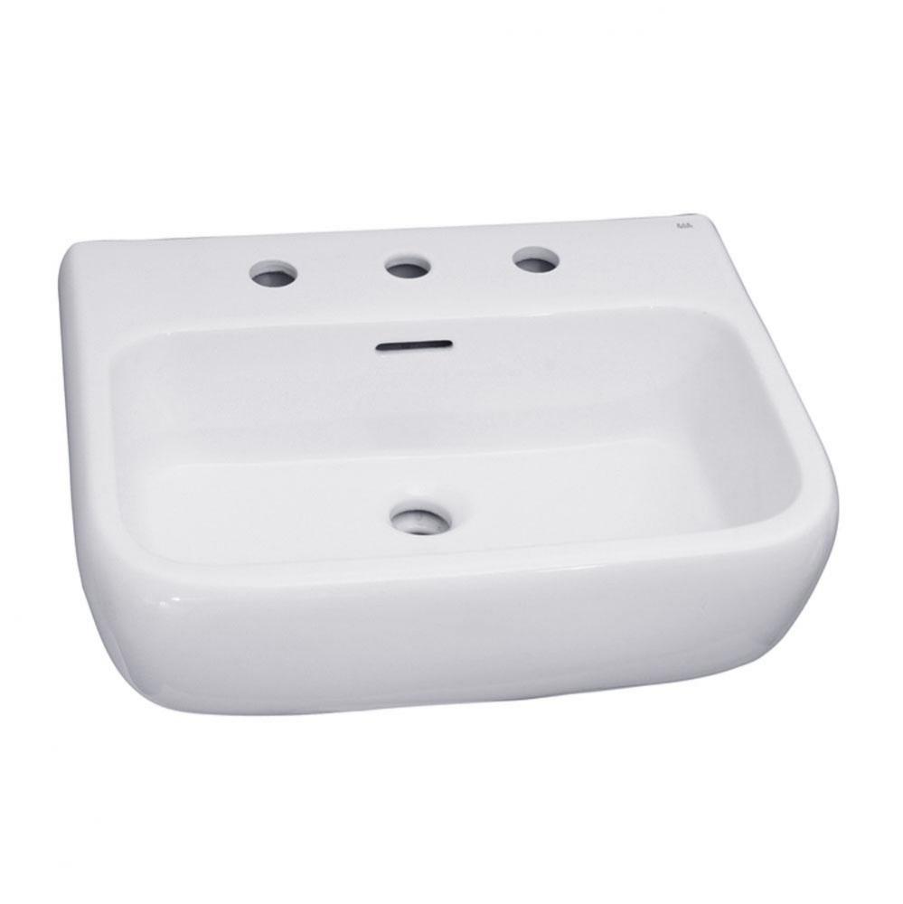 Metropolitan 600 Ped Lav Basin8'' cc, White