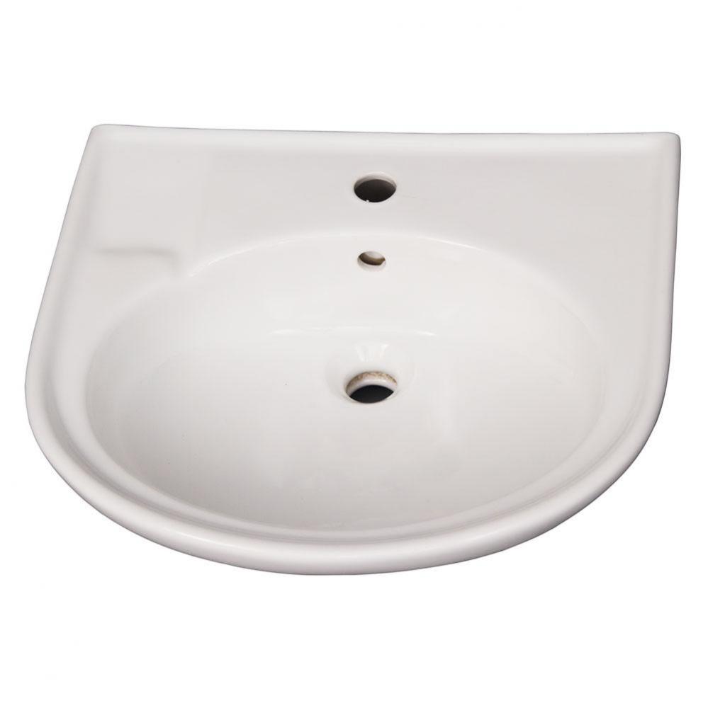 Cynthia 570 Ped Lav Basin1 Hole, White