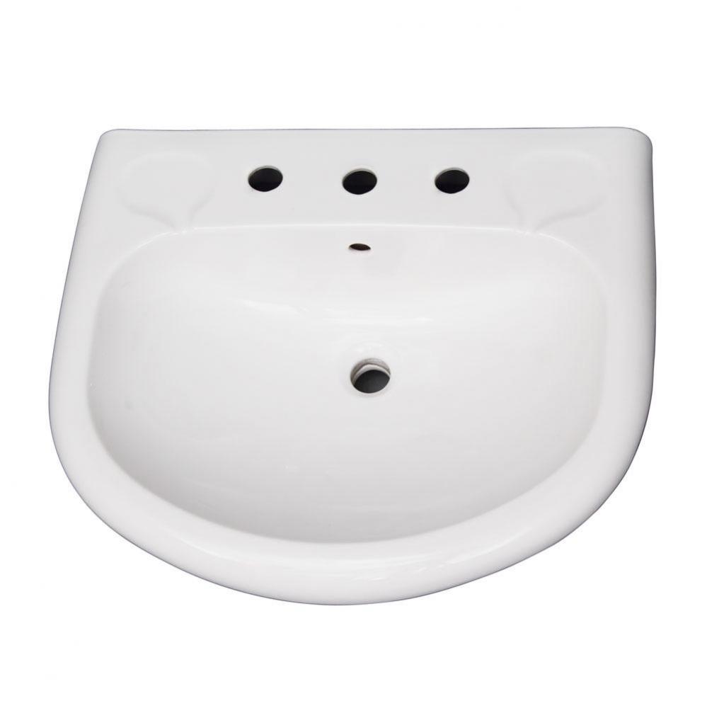 Orient 660 Ped Lav Basin8'' cc, White