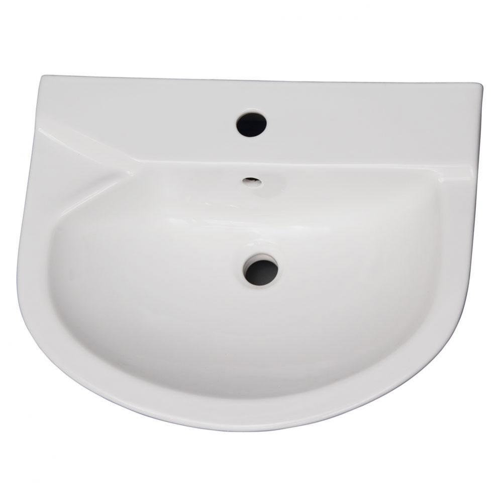 Anabel 555 Ped Lav Basin1 Hole, White