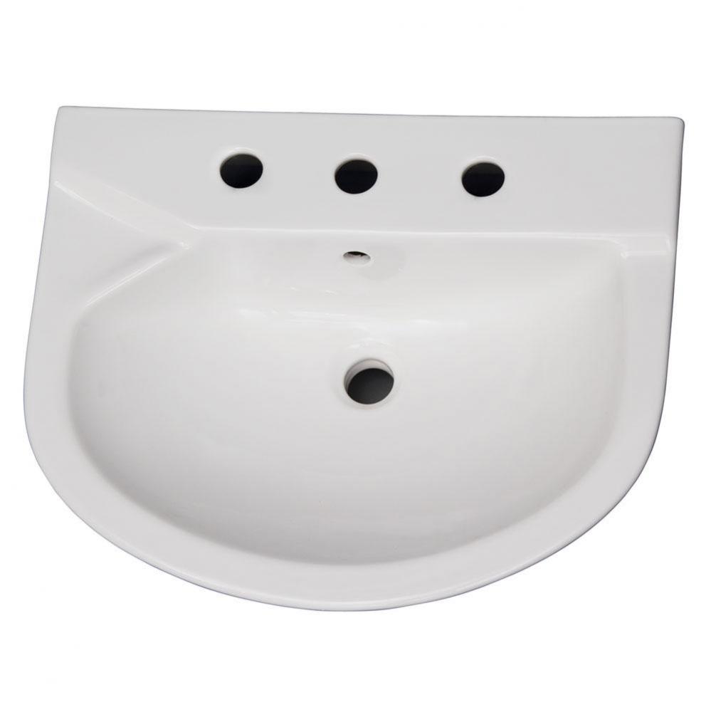 Anabel 555 Ped Lav Basin8'' cc, White