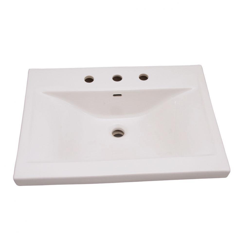 Mistral 650 Wall-Hung Basin8'' cc, White