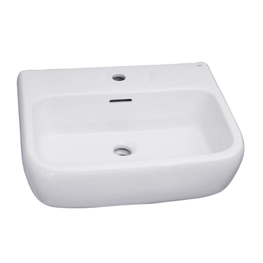 Metro 600 Wall-Hung Basin 1-Hole, White