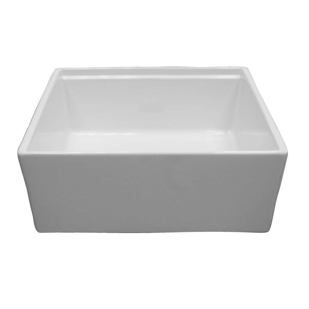 Crofton 24''  Single Bowl Sinkw/Ledge,Plain Front,White