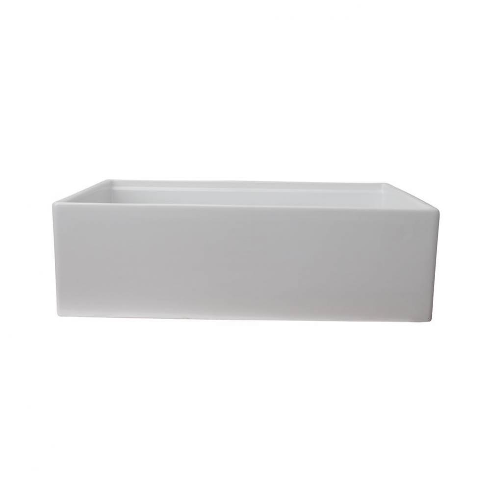 Crofton 33''  Single Bowl Sinkw/Ledge,Plain Front,White