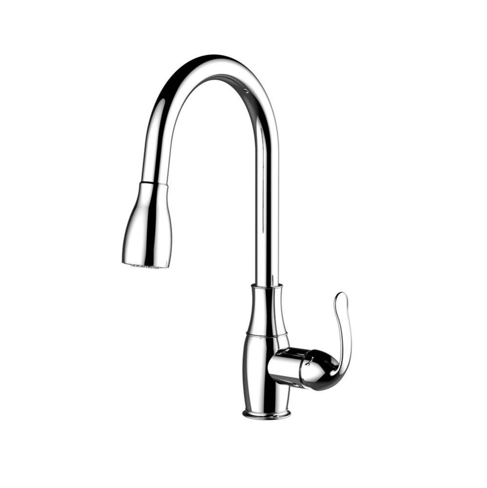Cullen Kitchen Faucet,Pull-OutSpray, Metal Lever Handles, CP