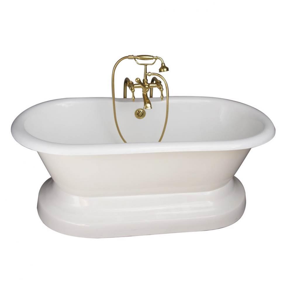 Tub Kit 61''CI,Dbl Roll Top w/Base,Filler,Supplies,Drain-PB