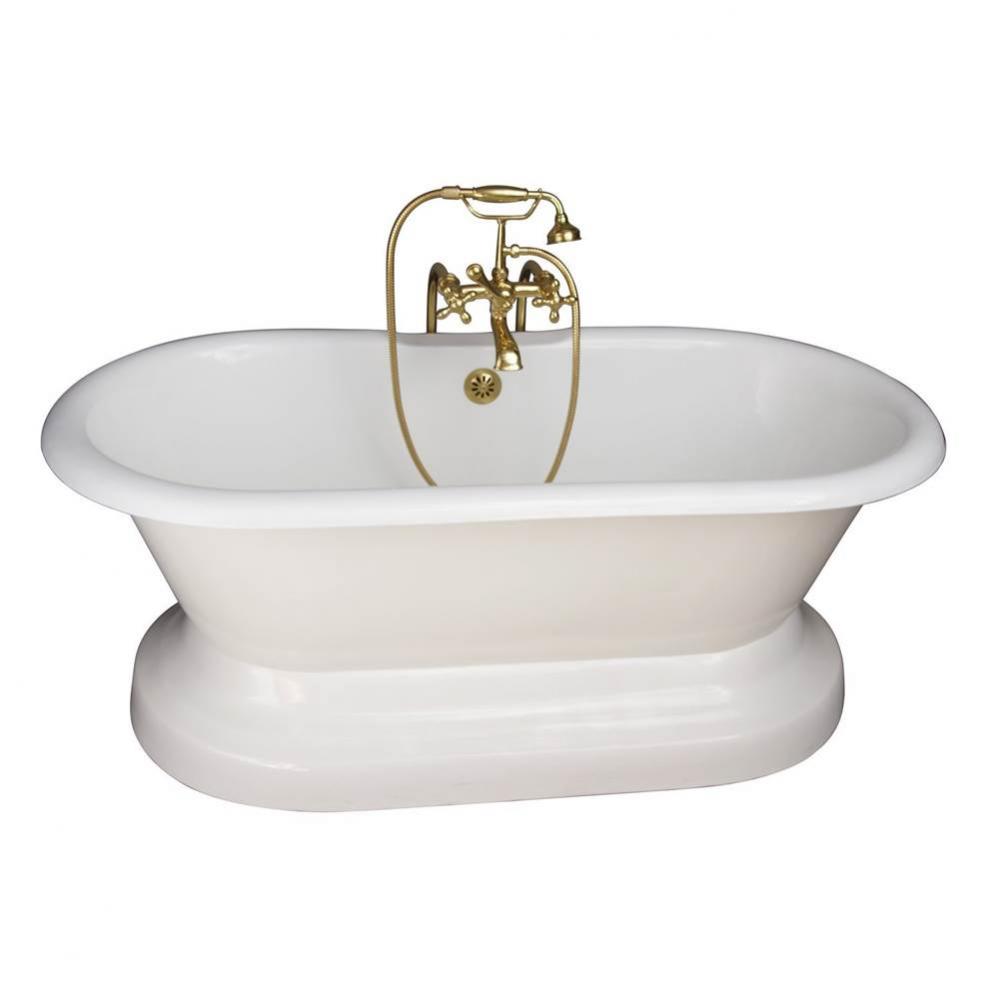 Tub Kit 61''CI,Dbl Roll Top w/Base,Filler,Supplies,Drain-PB
