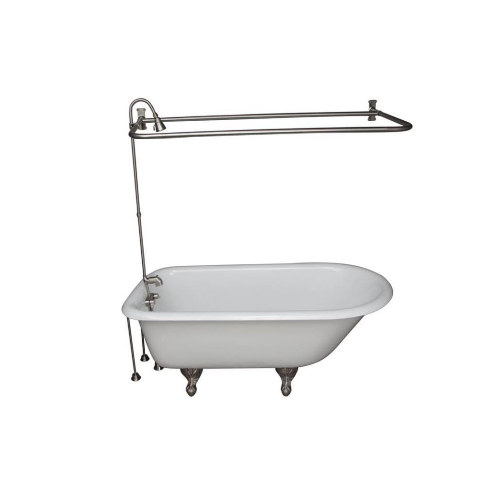 Tub Kit 54'' CI Roll Top,FillerShower Unit,Supplies, Drain-BN