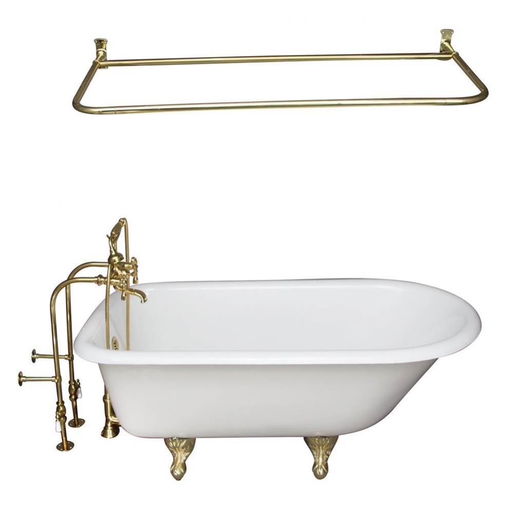 Tub Kit 60'' CI Roll Top,FillerShwr Rd, Supplies, Drain-PB