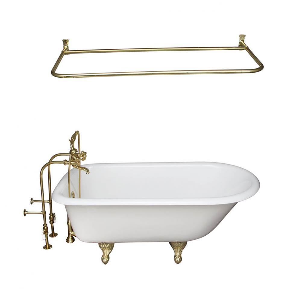 Tub Kit 60'' CI Roll Top,FillerShwr Rd, Supplies, Drain-PB
