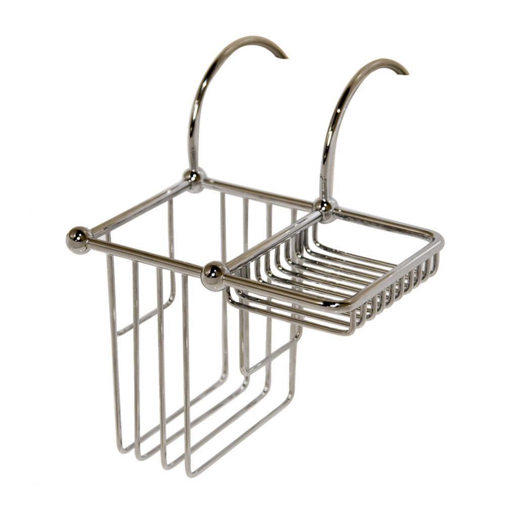 Bath Supply Basket for Tub RimPolished Chrome