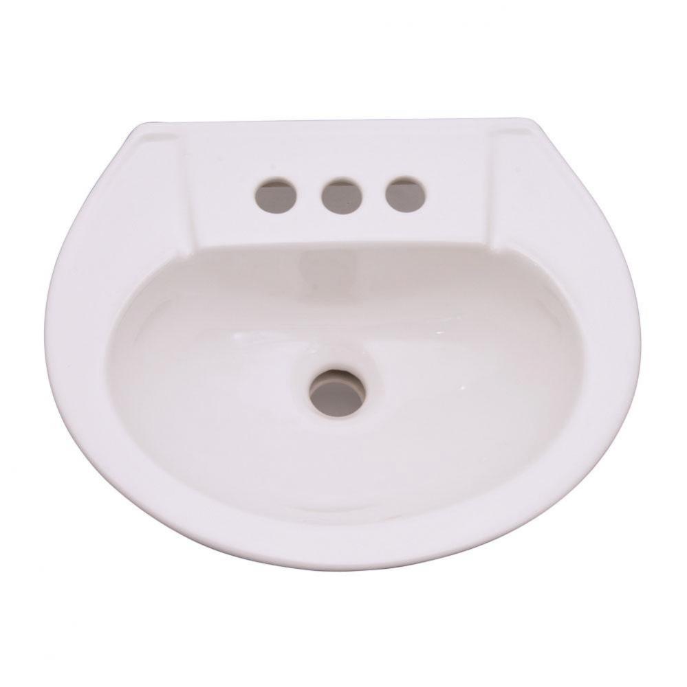 Hampshire 450 Basin, 4''cc, White