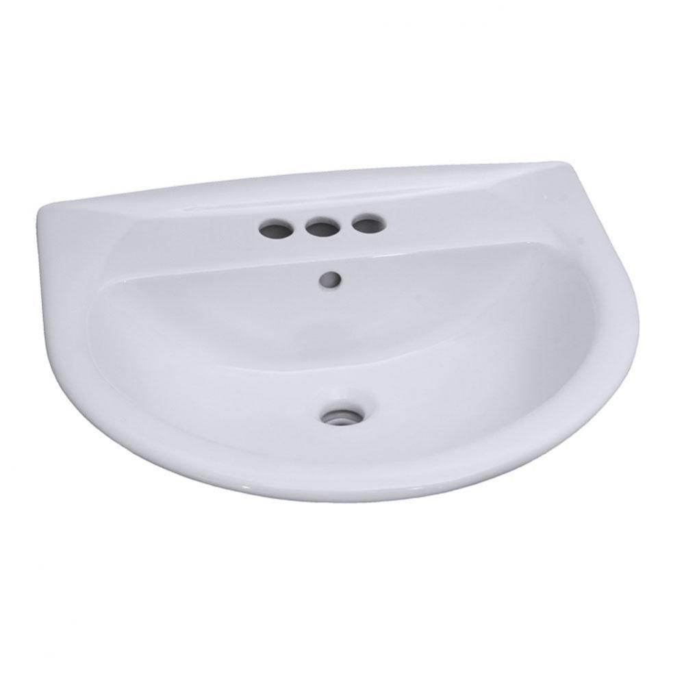 Karla 650 Ped Lav Basin8'' cc, White