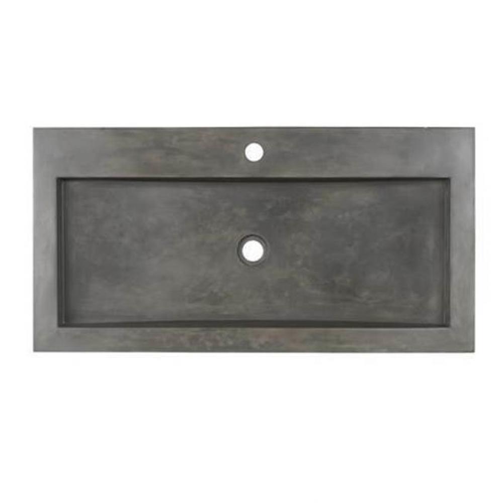 Gentry Rect Above Counterw/ 1 Faucet Hole,Dusk Gray